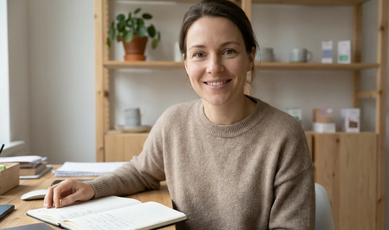 Ondernemer tijdens een online kennismaking
